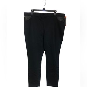 NWT Navy/Multi color DKNY Jeans Pull-on Ponte Stretch Pants size XXL.